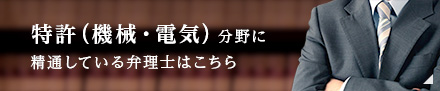 特許（機械・電気）分野に精通している弁理士はこちら