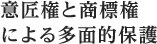 意匠権と商標権による多面的保護