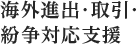 海外進出・取引・紛争対応支援